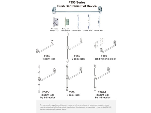 Thanh thoát hiểm đôi Top one F350 SERIES