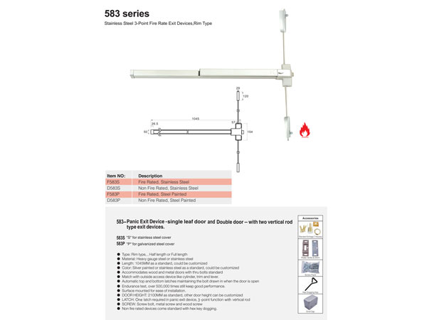 Thanh thoát hiểm đôi Top one 583 SERIES